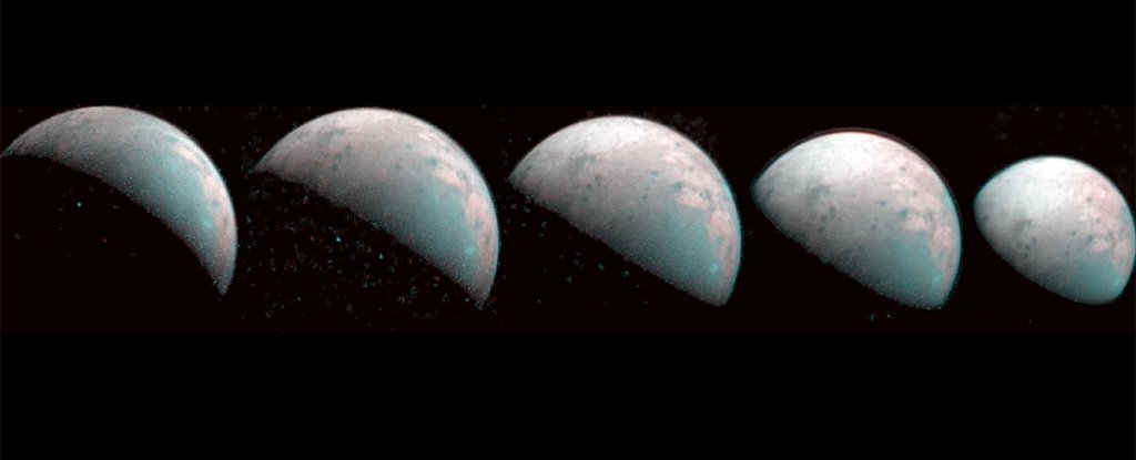 Juno offre le prime immagini del Polo Nord di Ganimede, dove piove plasma