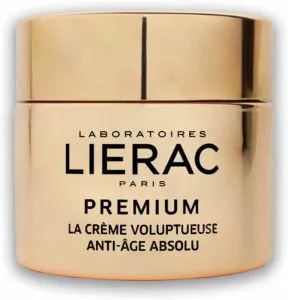 Lierac Premium La Crème Voluptueuse Edizione Speciale Oro, Crema Viso Ricca, Anti-Età Globale con Acido Ialuronico, Rughe profonde, perdita di densità, rilassamento, per Pelle Secca. Formato da 50ml