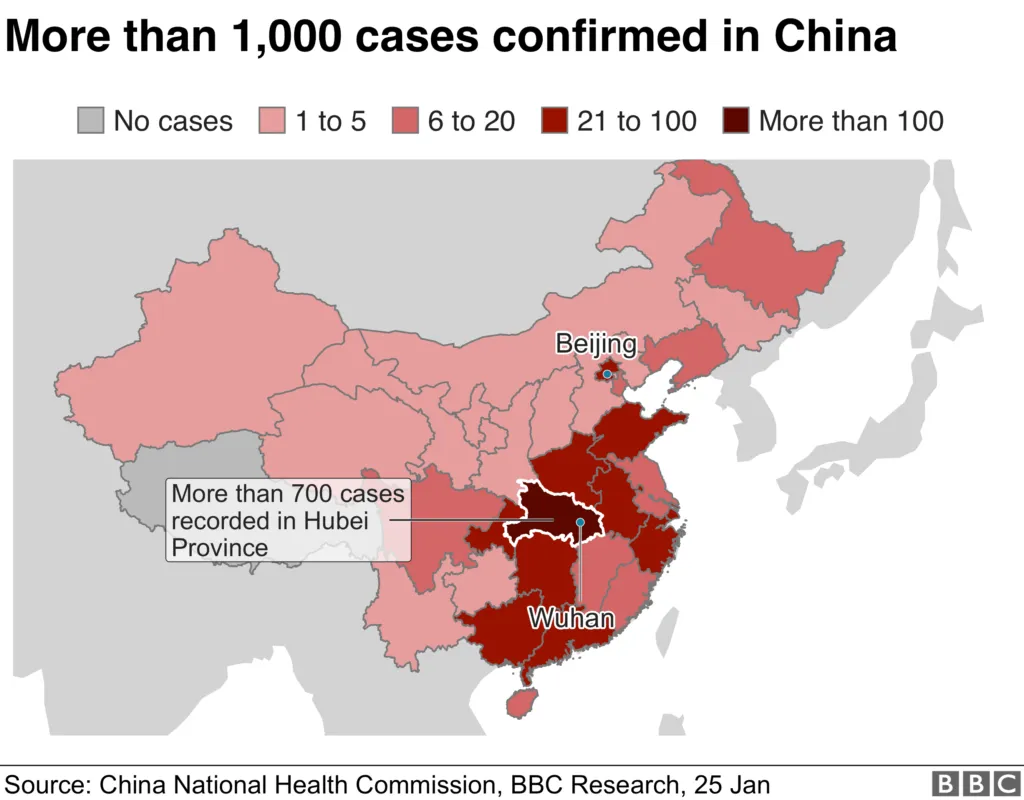 coronavirus Cina 25 Gennaio 2020
