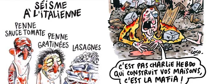 charlie hebdo,charlie hebdo amatrice traduzione,charlie hebdo amatriciana,charlie hebdo disegno amatrice